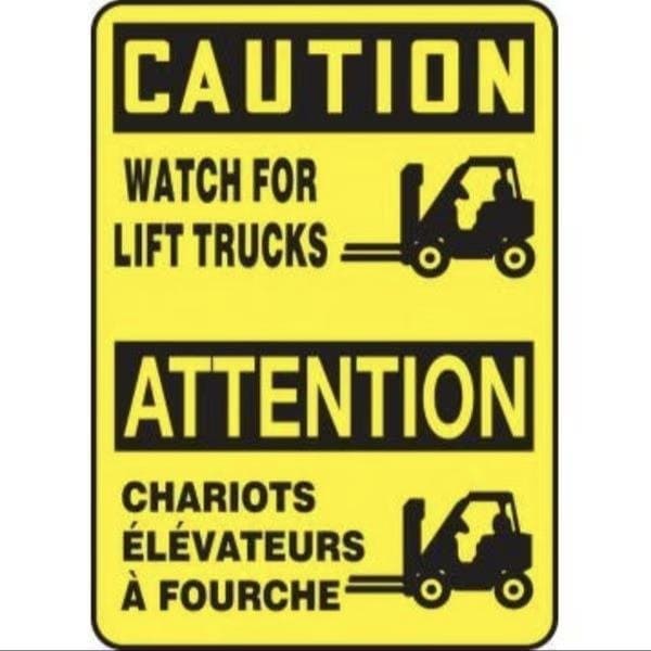 Accuform BILINGUAL SAFETY SIGN FRENCH 14 in FBMVHR600XT FBMVHR600XT - main